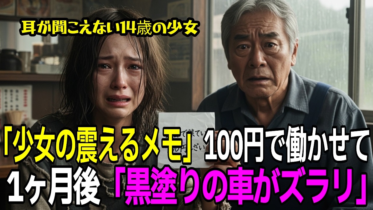 廃業寸前の国道沿い食堂。耳が聞こえない少女が差し出したメモ「日給100円でいいから働かせて」店主が月給25万円で雇った驚愕の理由【感動する話】【朗読】