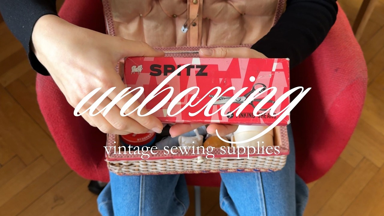 A mystery box full of vintage sewing supplies
