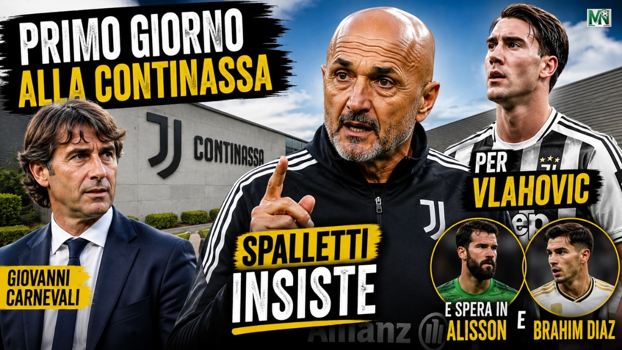 Primo giorno di Carnevali alla Continassa: Spalletti insiste per Vlahovic e spera in Alisson e Diaz