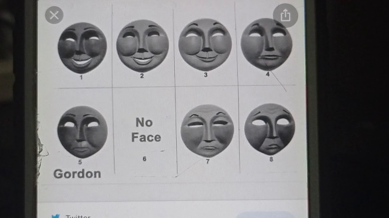 Thomas and friends faces promo sheet