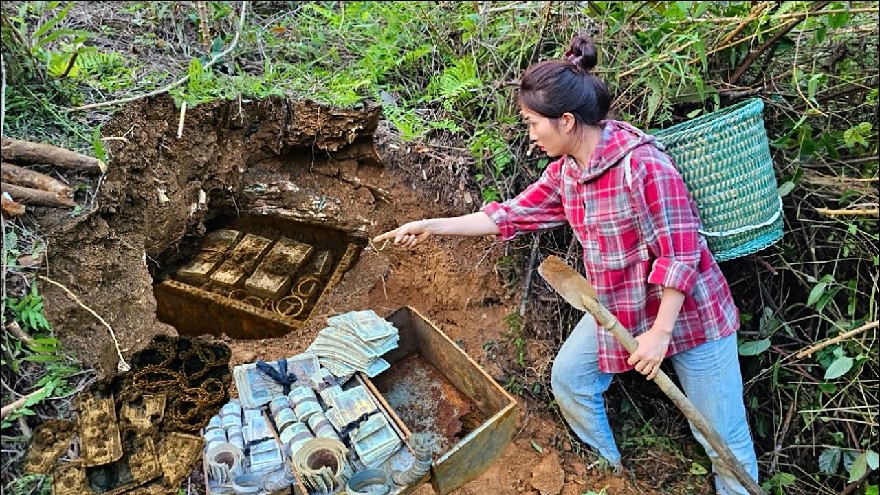I dug up an old, rusty chest buried underground – what was inside astonished me : Treasure Found