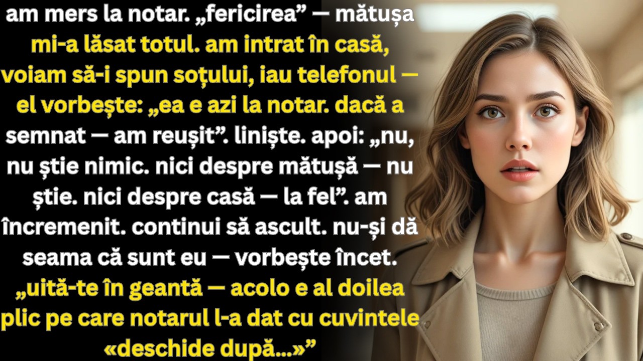 Timp de șase luni, soțul a pregătit o fraudă cu moștenirea soției  Dar mătușa a prevăzut tot