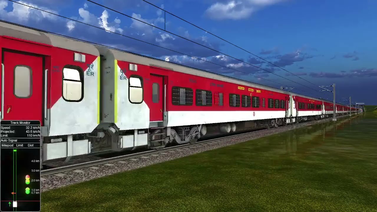 12626 Kerala express 1 Ernakulam town to Vaikom road Enjoy 100% WAP7 cab ride in Green 💚 Kerala 