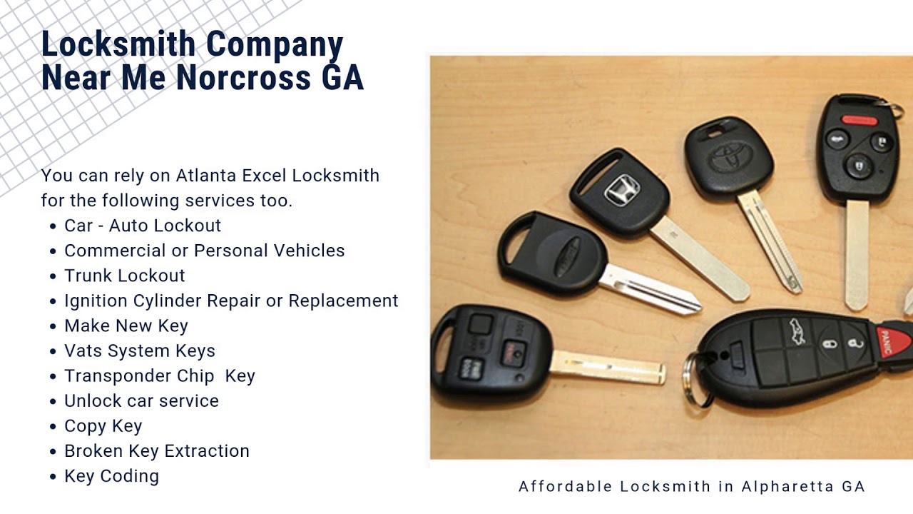 Locksmith Services Near Me Norcross GA