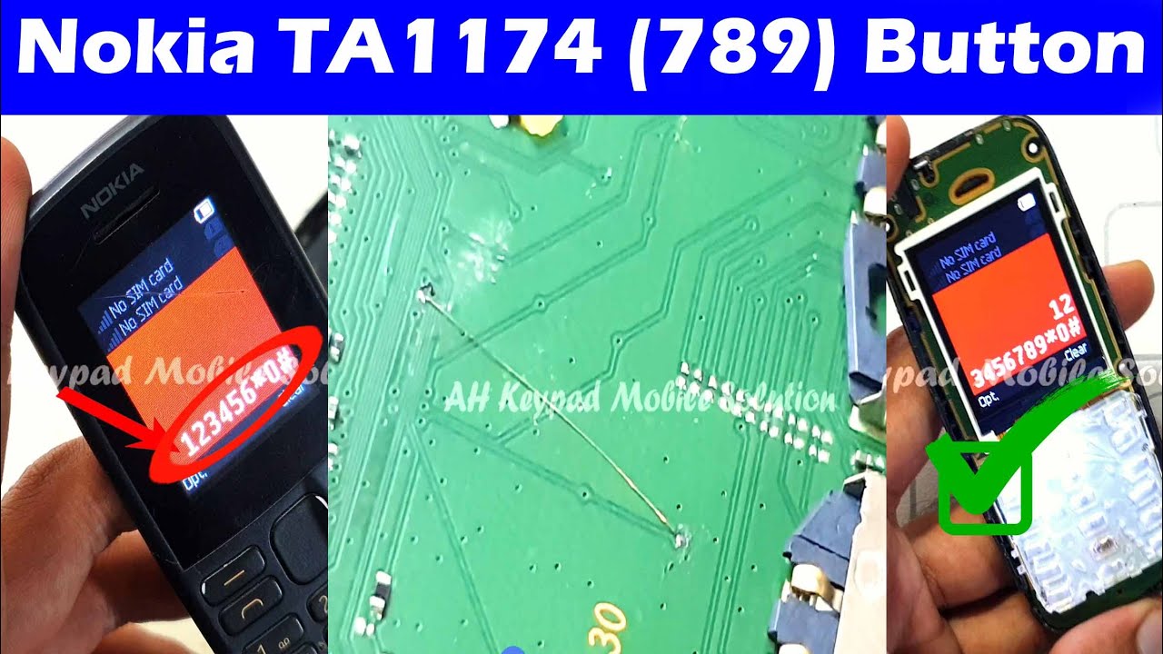 Nokia 105 (TA-1174) 789 Right Keypad Ways Jumper Solution