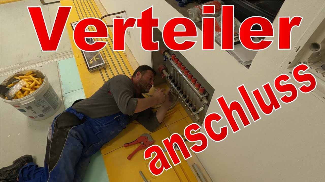 Fußbodenheizungsrohre anschließen 🤔  Fußbodenheizung Trockensystem 👍