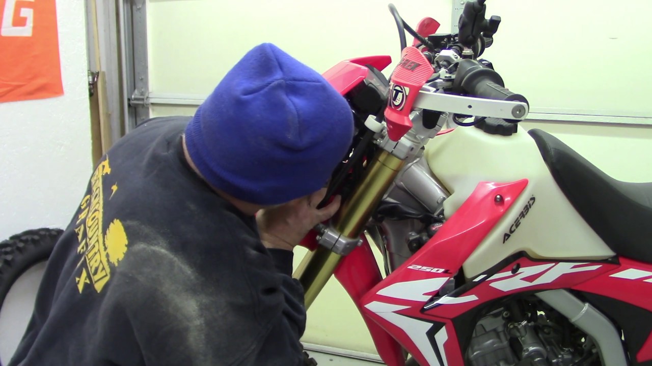 CRF250L headlight mask swap.