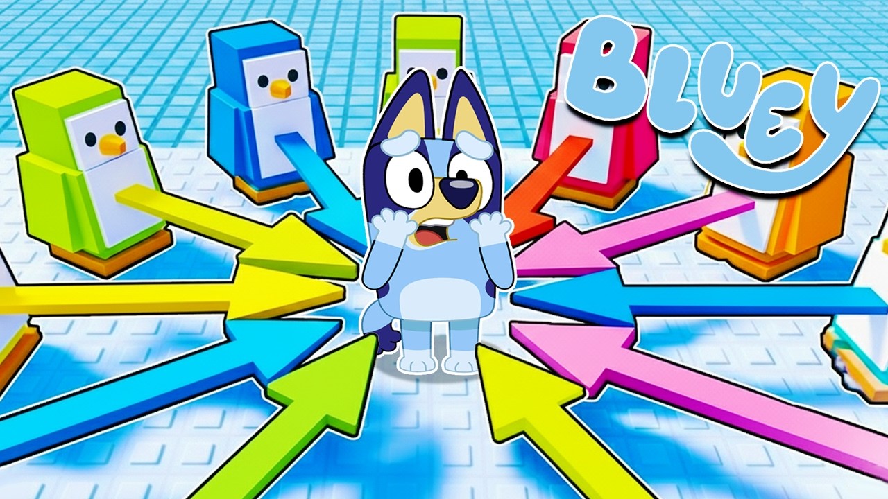 BLUEY en una PELEA EPICA con sus AMIGOS PINGUINOS | Las Aventuras de BLUEY en ROBLOX!