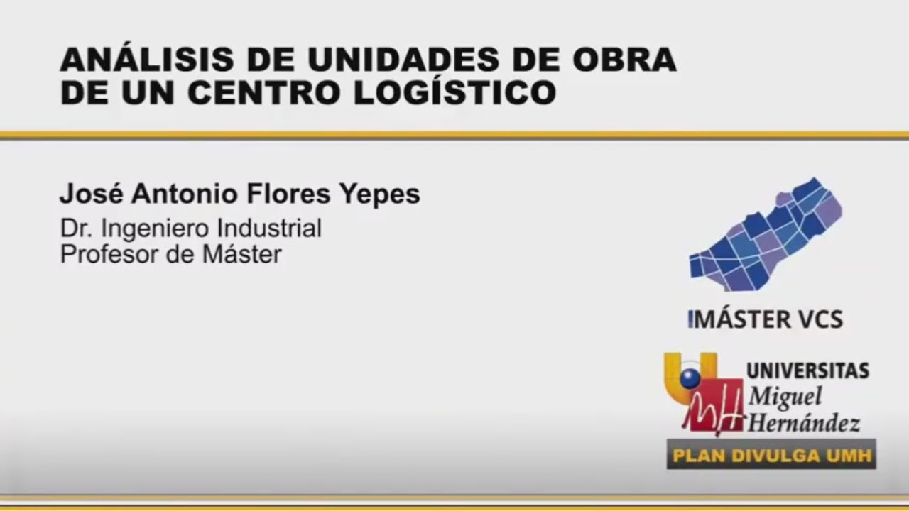 ANÁLISIS DE UNIDADES DE OBRA DE UN CENTRO LOGÍSTICO