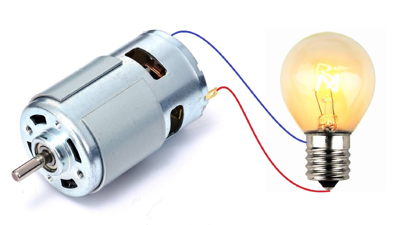 How to make a simple electric generator using DC 775 Motor