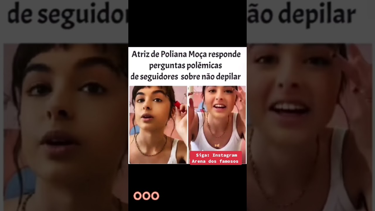 Atriz de Poliana Moça diz não depilar as axilas.😱