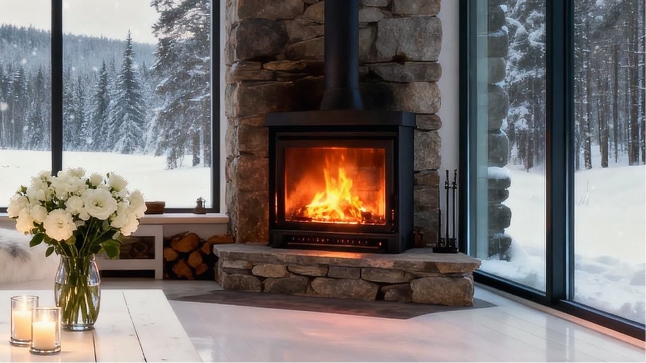 Warm Fireplace Glow 🔥 | Soft Fire Sounds for a Winter Evening (1 Hour)