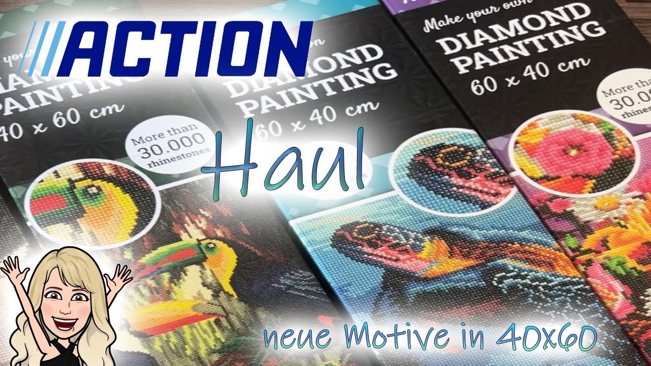 Action Haul - Neue Bilder Motive in 40x60 Diamond Painting für kleines Geld