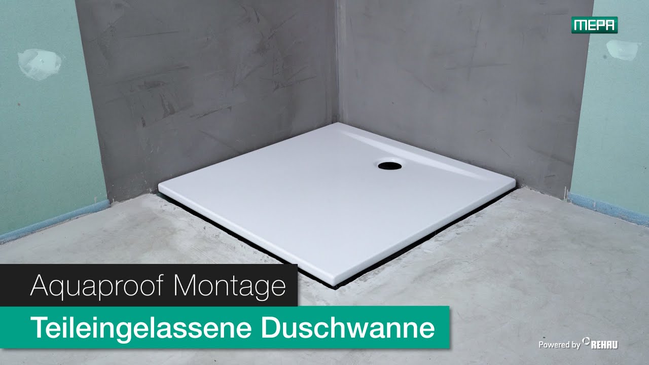 Wannendichtband MEPA Aquaproof - Montage teileingelassene Duschwanne