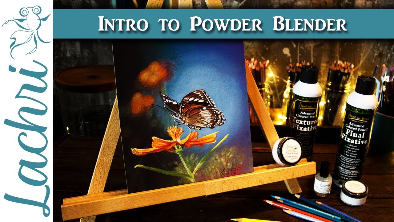 Colored Pencil Blending - Your first project with Powder Blender  -  Lachri