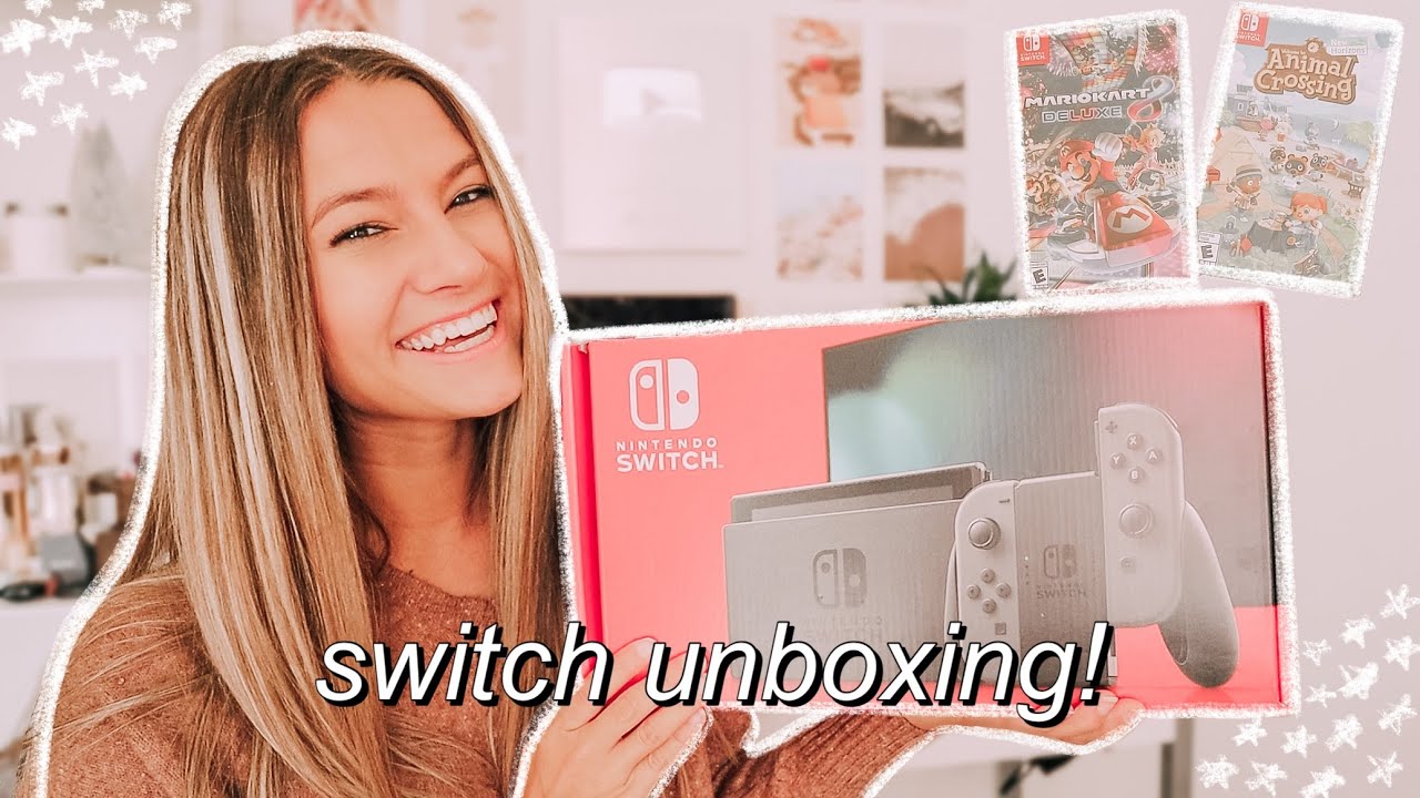 Распаковка и настройка Nintendo Switch 2020 | Первая игра в Animal Crossing, Mario Kart и т. д.