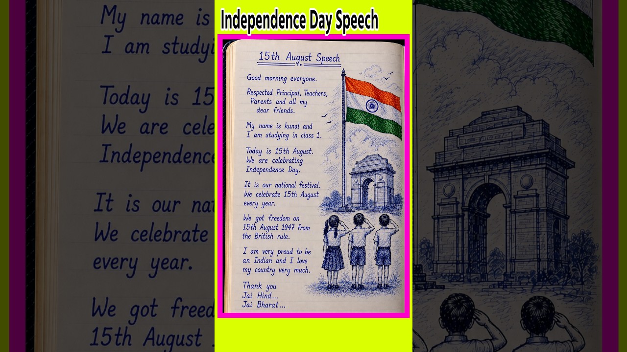 15 August Speech in English| Independence Day Speech 2026| Independence Day Speech in English#shorts