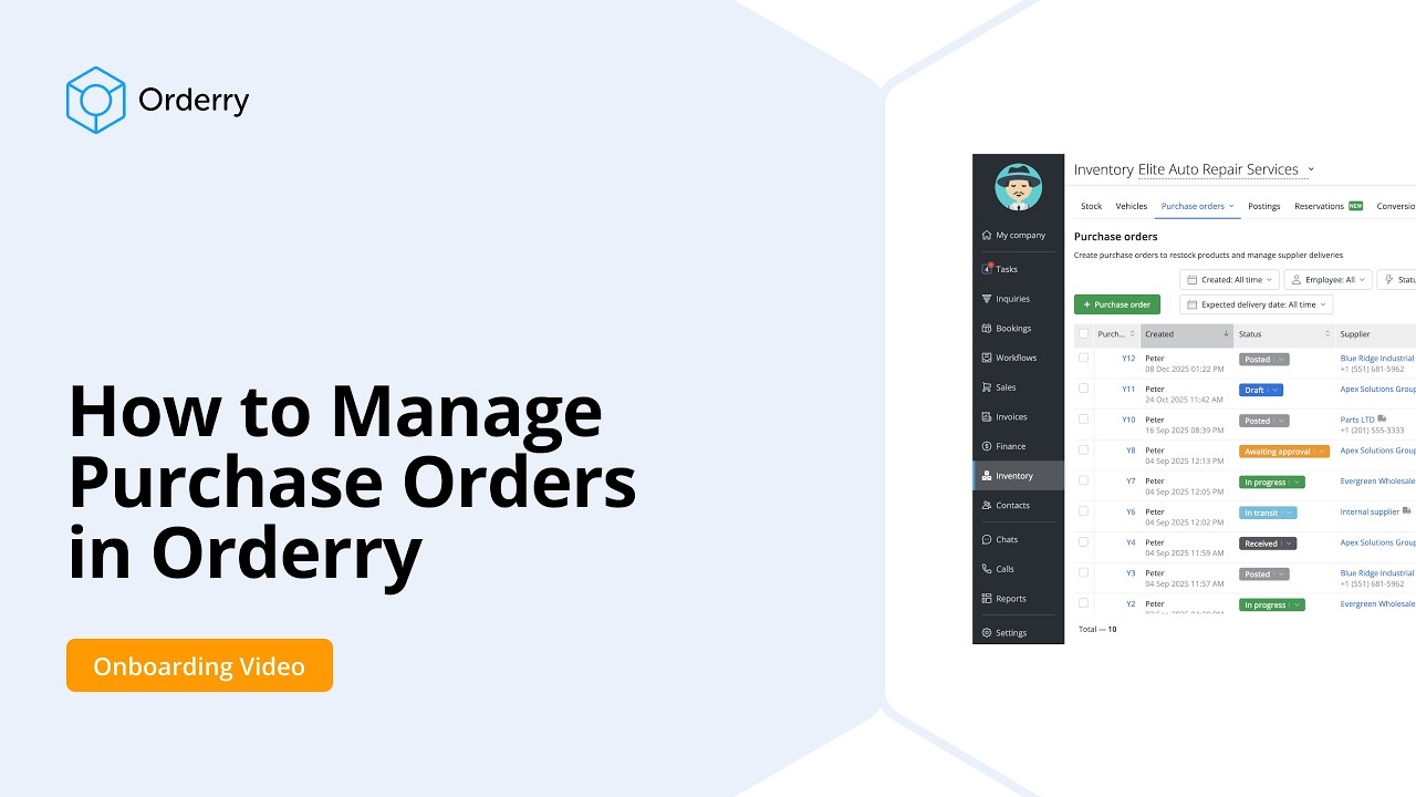 How to Manage Purchase Orders in Orderry?