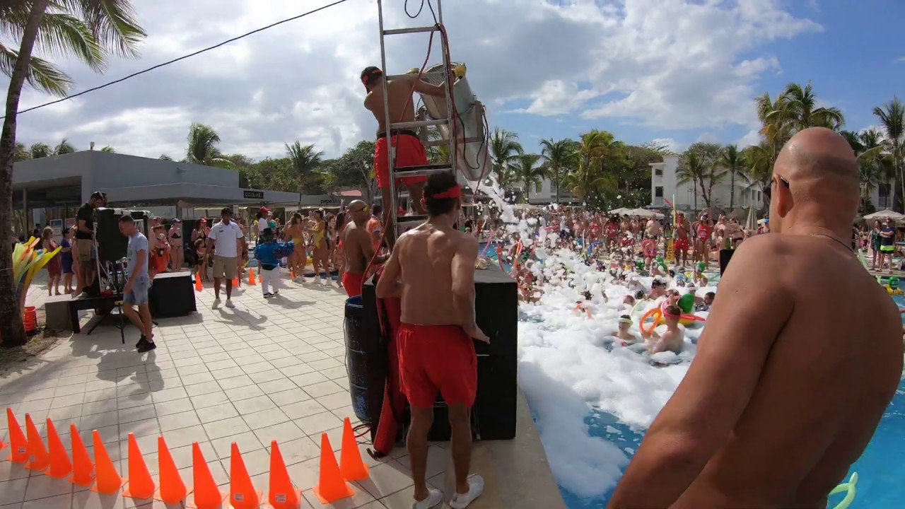 Part1 ( Part2 Do not forget)  Hotel Riu Yucatan, Playa Del Carmen, Foam- Party (10 Feb. 2020)  4k Gp