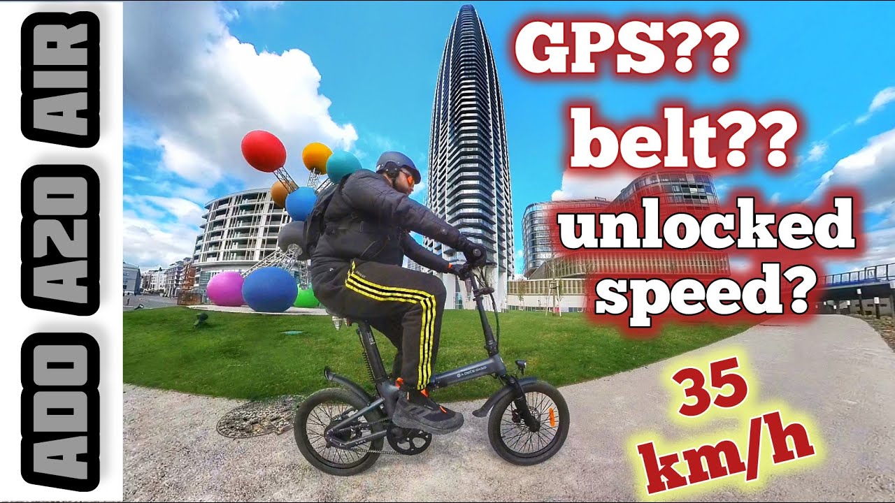 ADO A20 Air - remeň, rýchlosť až na 35km/h a GPS? - takto má vyzerať prémiový mestský ebike