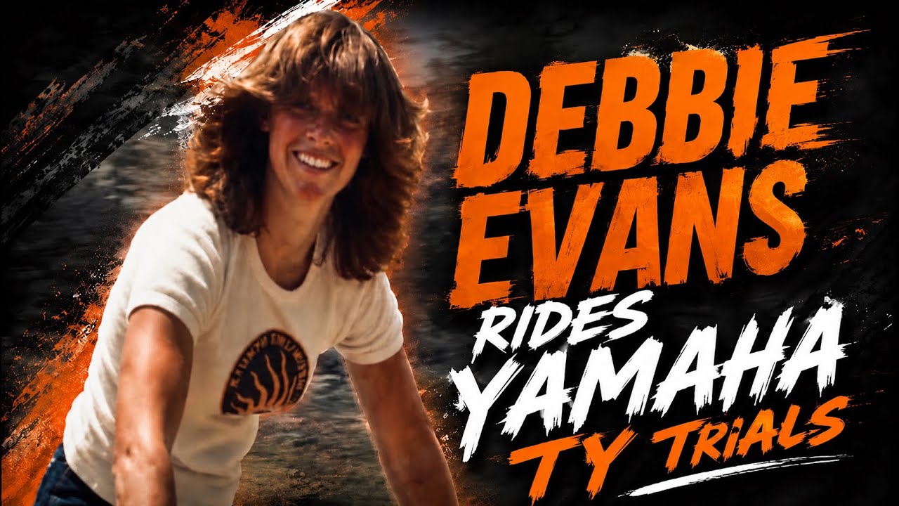 Debbie Evans rides Yamaha Ty trials
