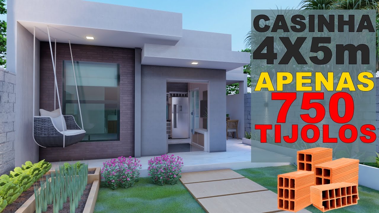 062 | Casa pequena 4x5m | CASINHA MINIMALISTA | Estilo kitnet