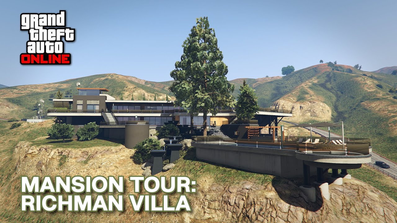 Mansion Tour: Richman Villa - Interior + Exterior First Person | GTA Online Mansions DLC All Rooms