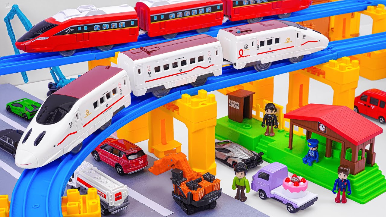 タカラトミー プラレール 新幹線 | タカラトミー トミカ 3階建て交通駅 & タカラトミー トミカ 電車と車コレクション
