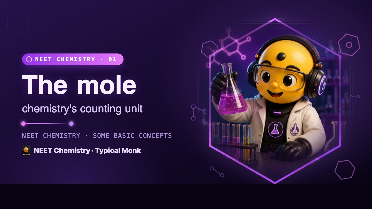 NEET Chemistry Class 1 &middot; The mole &mdash; chemistry's counting unit | Typical Monk
