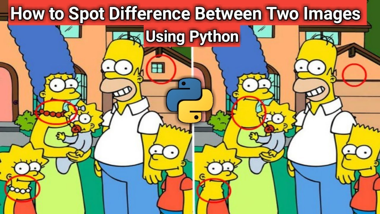 How to compare two images and display the differences using Python | Spot the difference | PILLOW