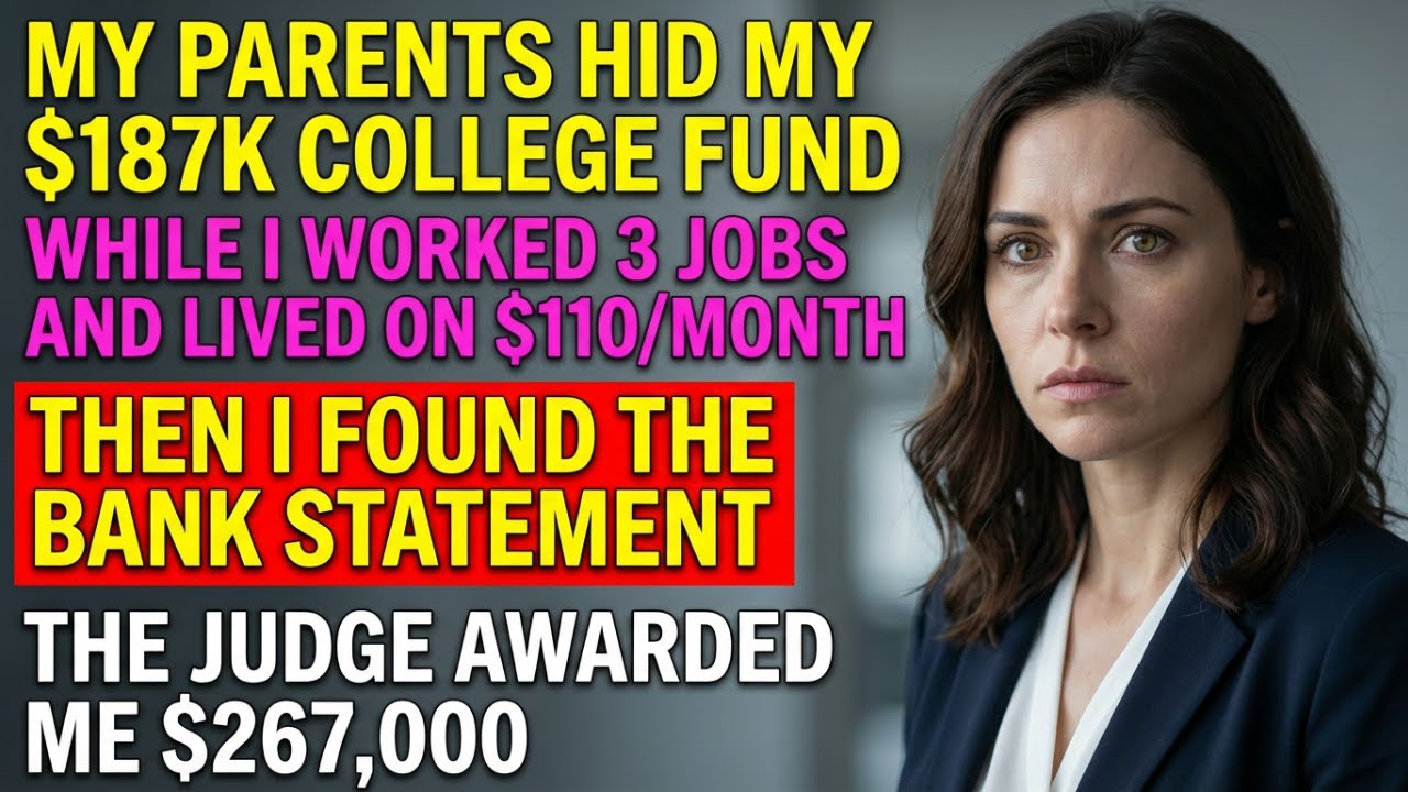 My Parents Hid My $187K College Fund While I Worked Three Jobs – Until I Found The Bank Statement