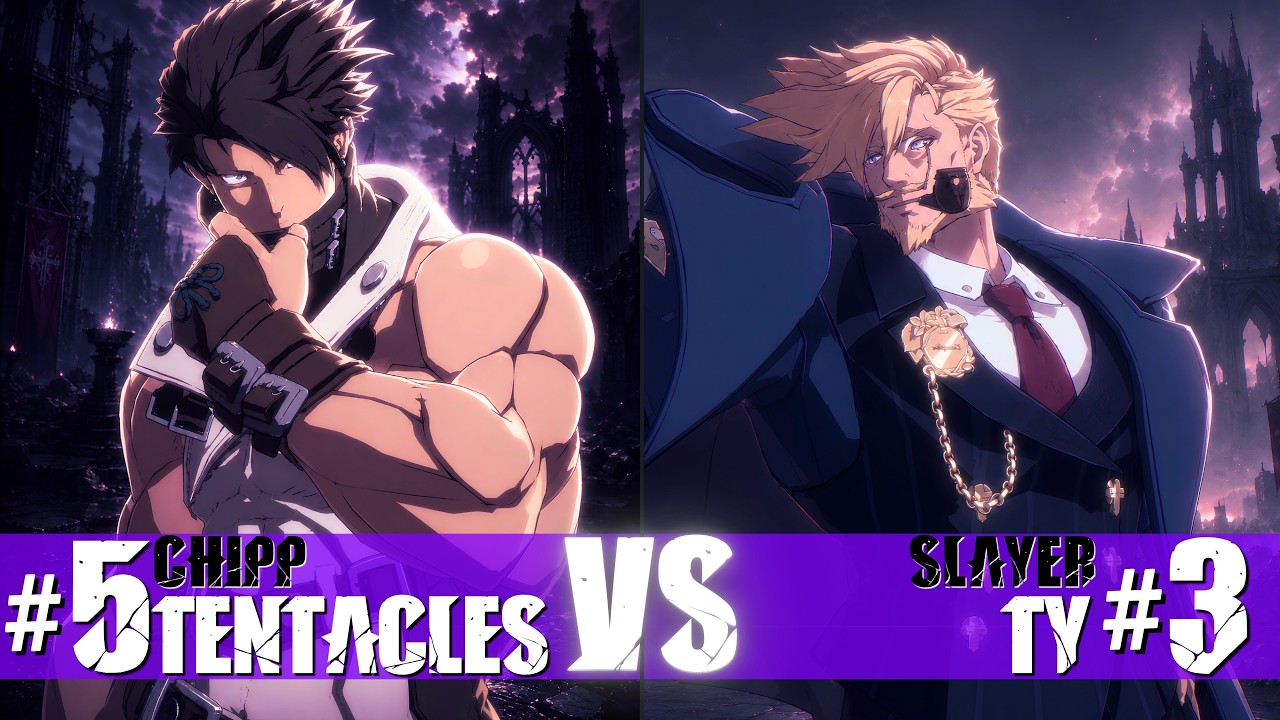 GGST ✪ TENTACLES (#5 Ranked Chipp) VS TY (#3 Ranked Slayer) | GGST High Level Match Replay
