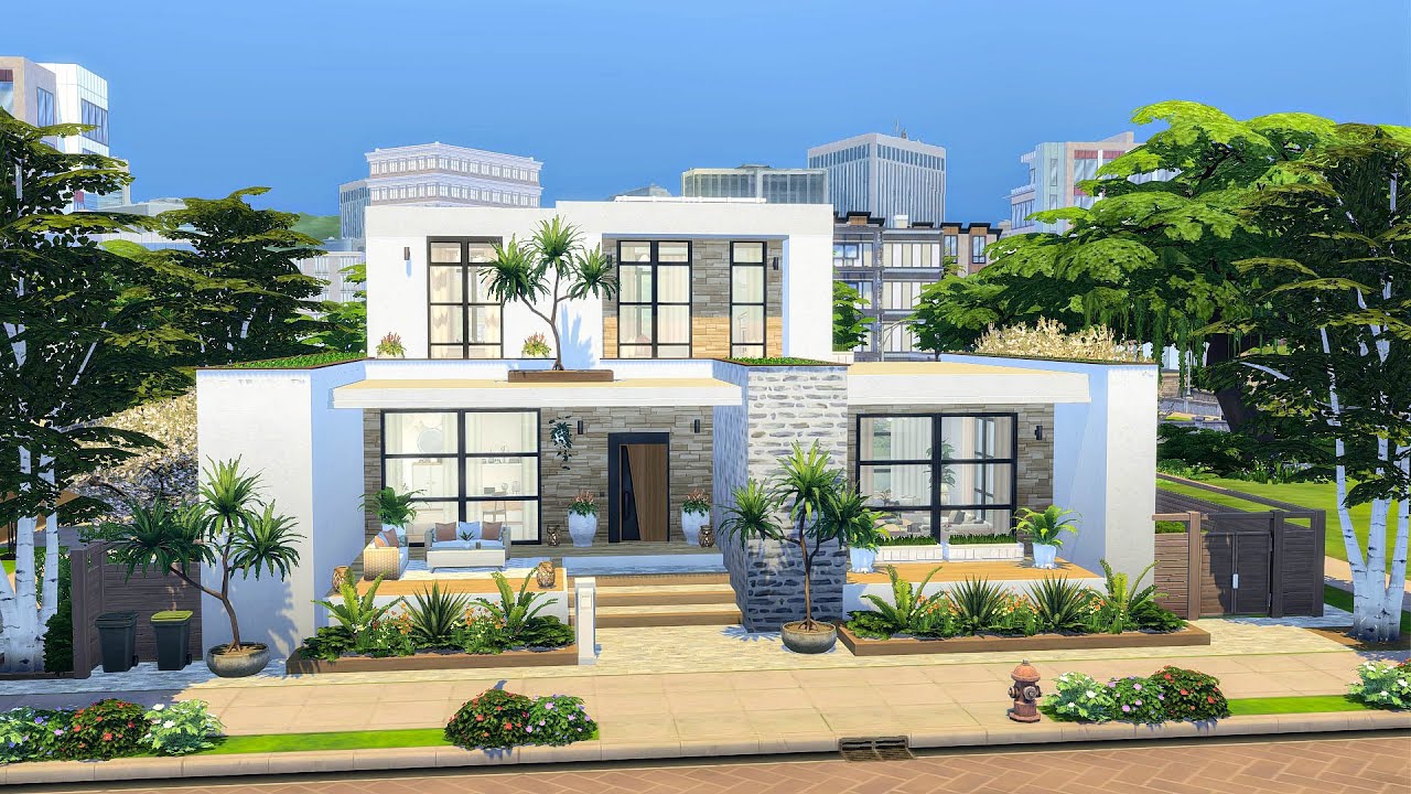Modern Single Mom Home | No CC | The Sims 4 | Stop Motion