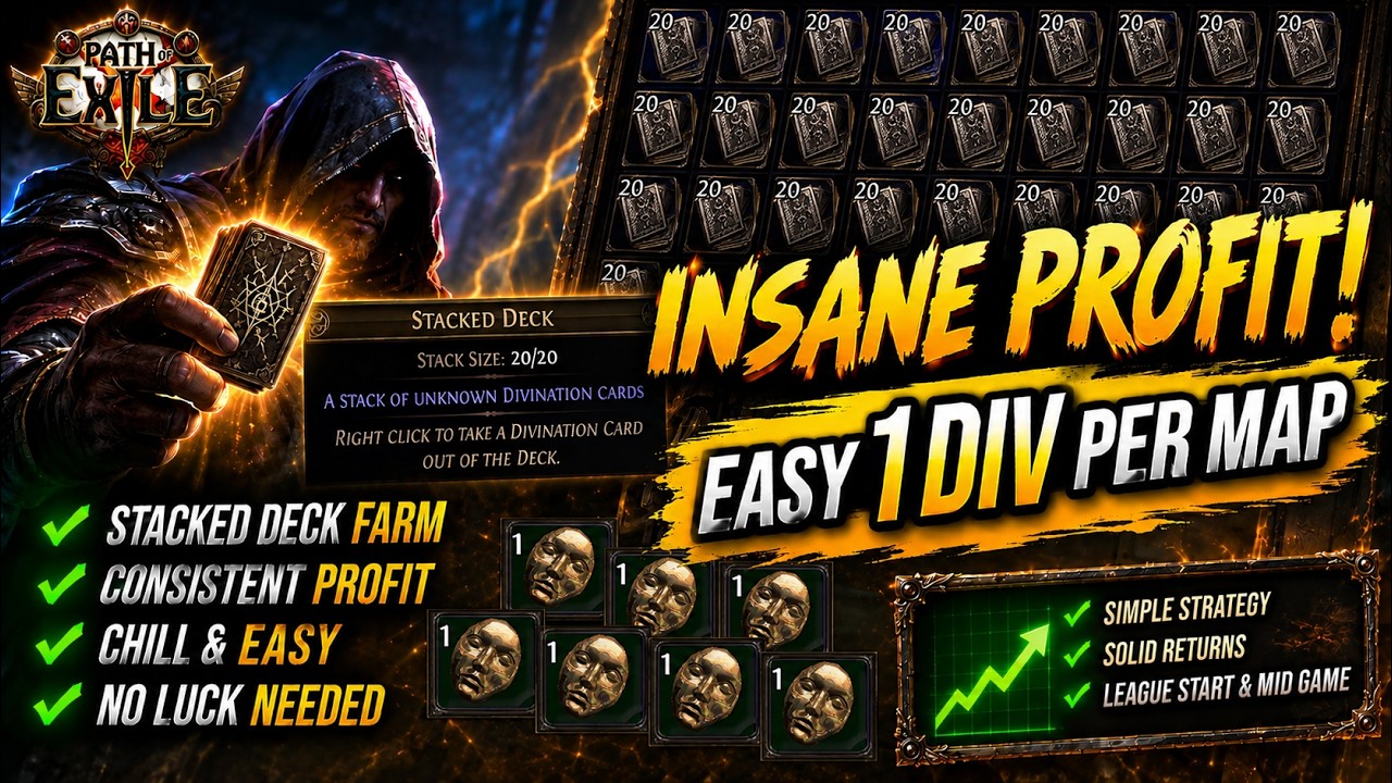 🔥 PoE 3.29 Stacked Deck Farm Guide | The BEST Currency Strategy?