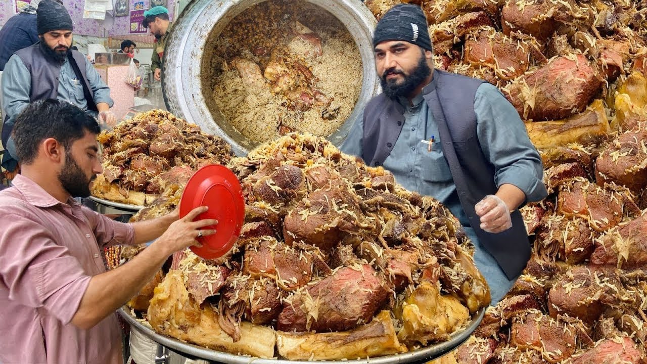 ULTIMATE PAKISTANI MOUNTAIN GOLDEN PULAO RECIPE -GIANT MEAT PULAO | ZAIQA CHAWAL Peshawar Pulao