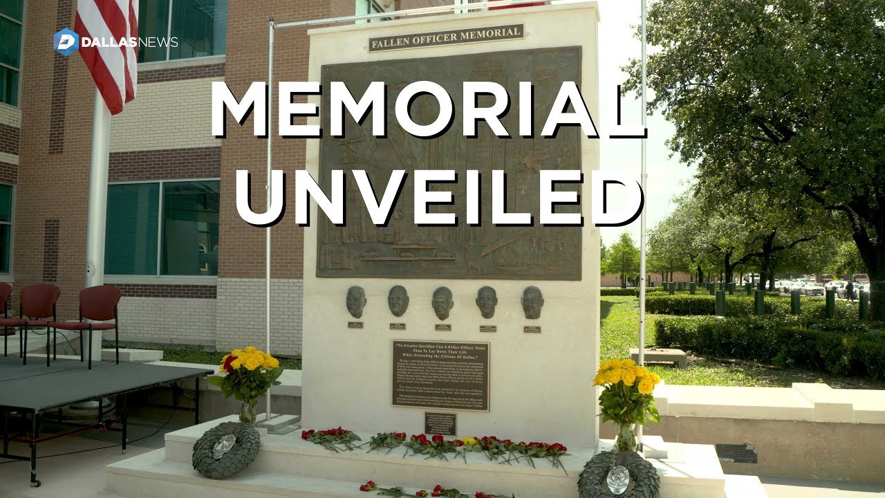 Memorial dedicated to Dallas officers killed on July 7, 2016 unveiled