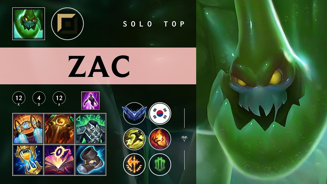 Zac Top vs Jax - KR Diamond Patch 26.07