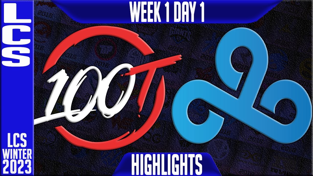 C9 vs 100 Highlights | LCS Winter 2023 W1D1 | Cloud9 vs 100 Thieves
