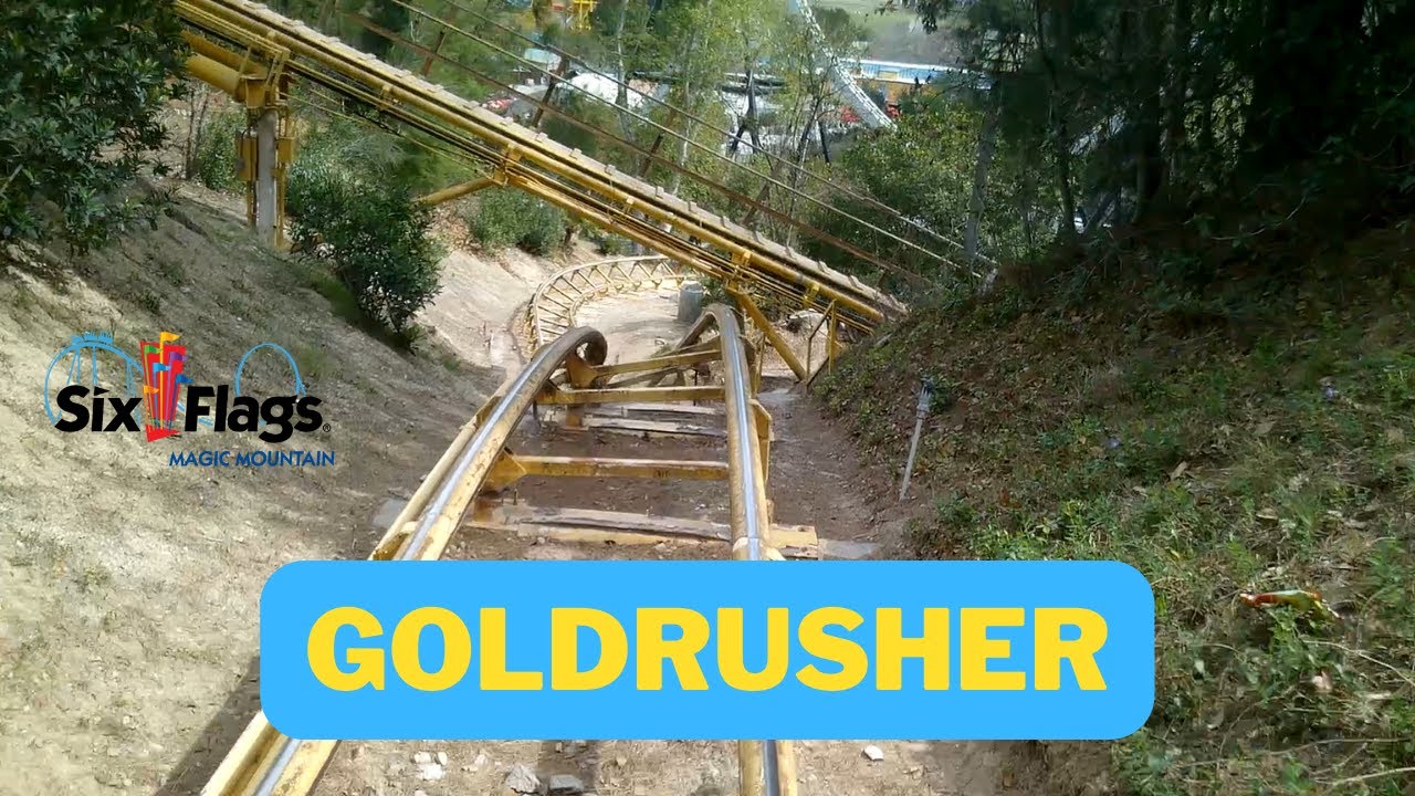 GOLDRUSHER FRONT ROW POV | SIX FLAGS MAGIC MOUNTAIN | VALENCIA, CA