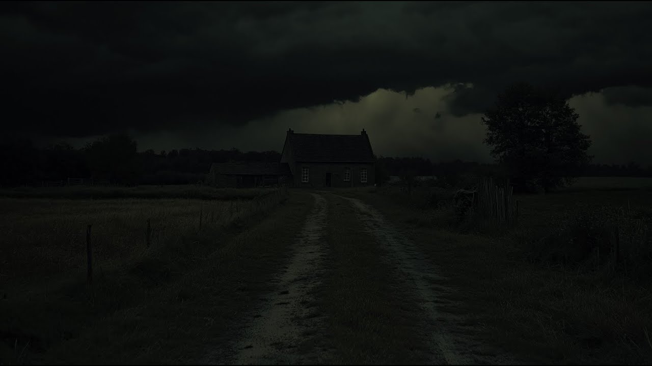 The Solitary House In The Storm, Rain & Thunder Rolling Through Dark Clouds | Sounds For Sleep
