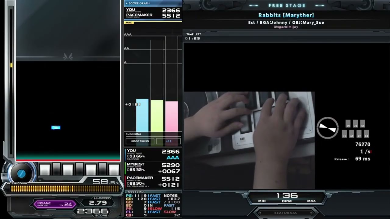 st5 Rabbits [Maryther] HARD CLEAR｜発狂BMS