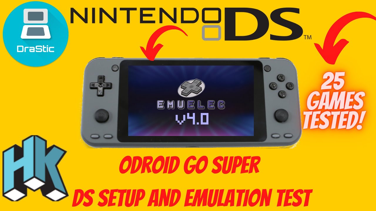 Odroid Go Super Nintendo DS Emulation Test and Quick Setup EMUELEC 4.0 (25 Games)