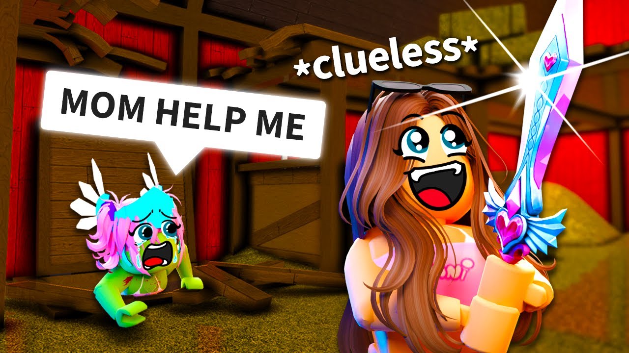 MY MOM JOINED ME ON ROBLOX AGAIN..