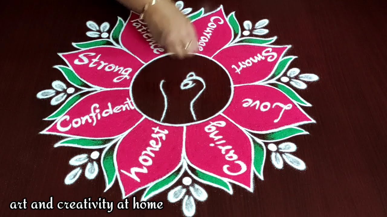 Women's day special rangoli | International Women's day rangoli | Happy women's day poster