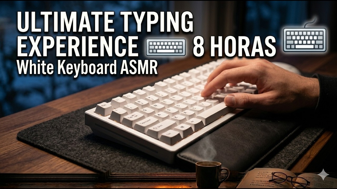 Ultimate Typing Experience  8 horas | White Keyboard ASMR