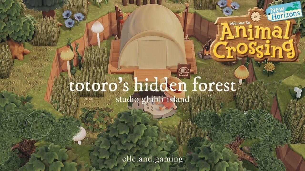 totoro's hidden forest 🌱studio ghibli inspired animal crossing island