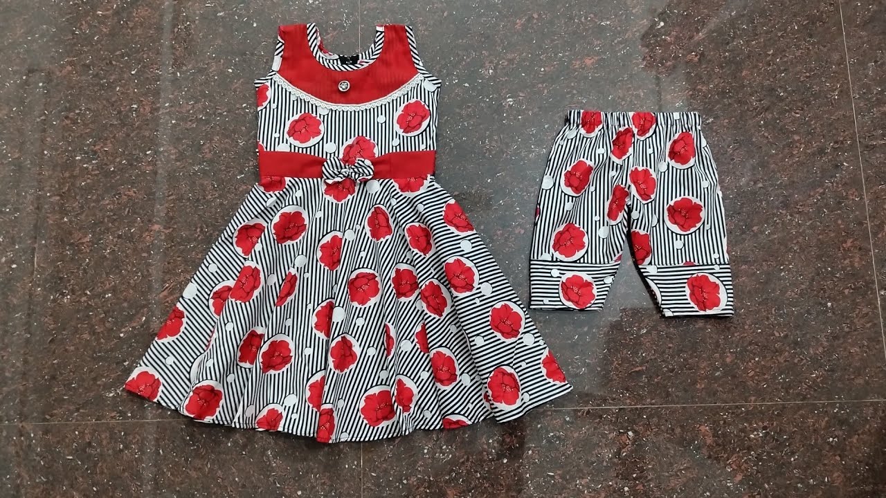 Readymade style umbrella cut frock stitching and shorts stitching in Kannada