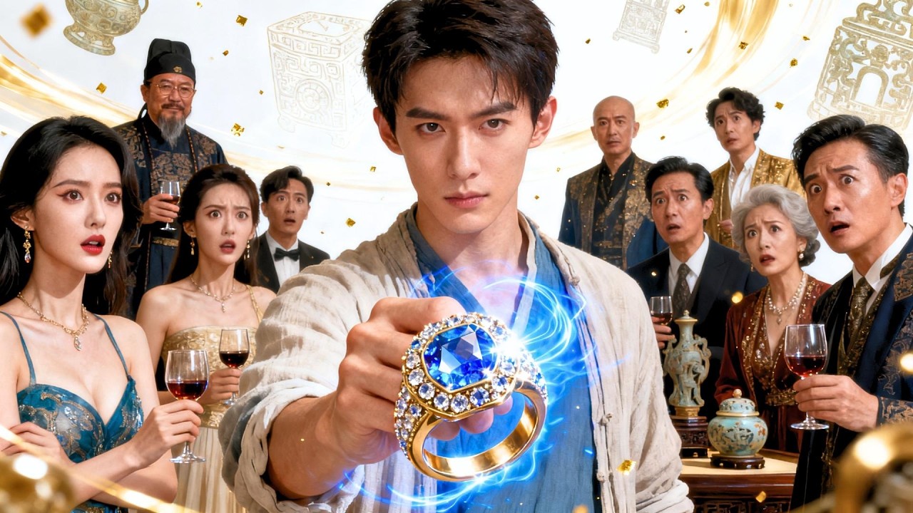 外賣員撞見女友和兄弟偷情，被活埋棄屍。瀕死時血滴舊物，竟喚醒上古抽牌器——首抽就是價值千萬的東晉指環，鑑寶會上全場權貴傻眼！！😱#短劇 #爽劇