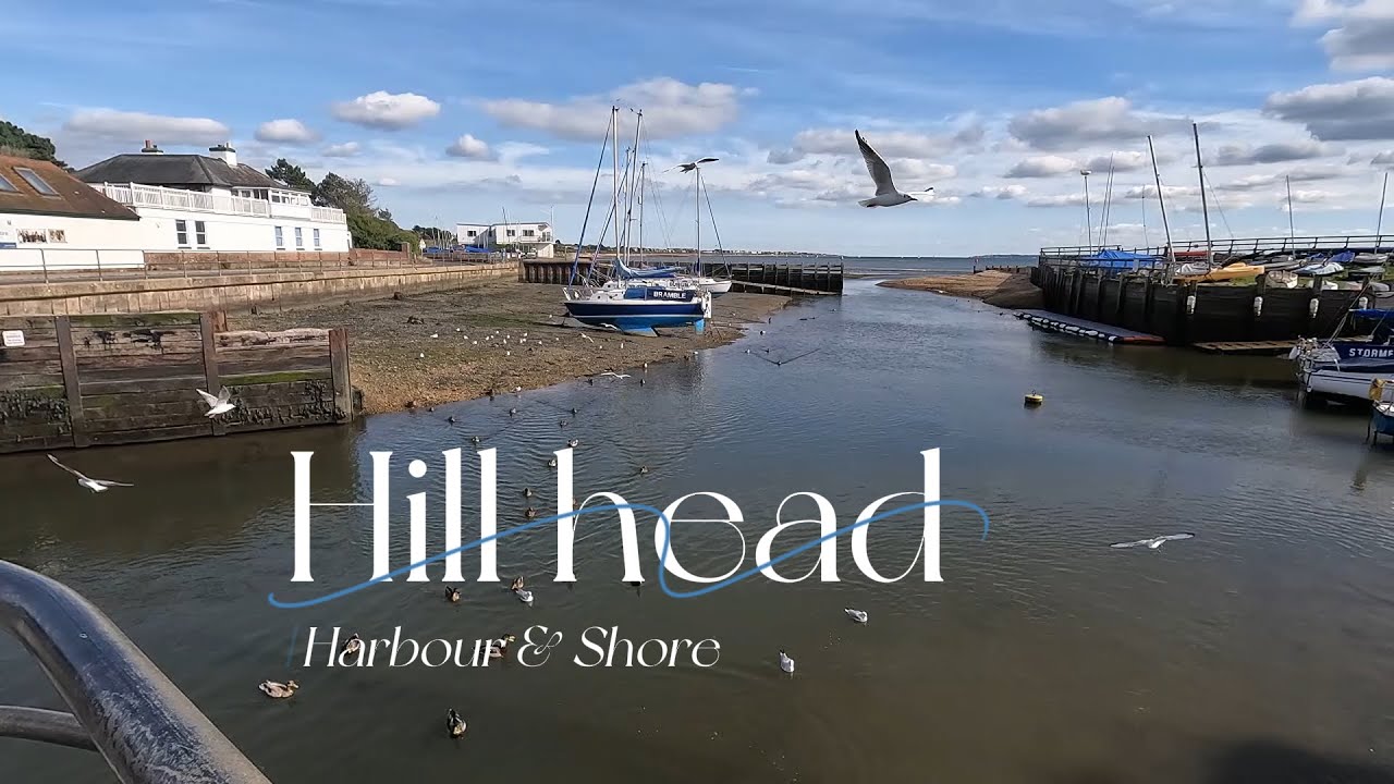 Hill Head Harbour and shore and Titchfield Haven in Fareham, Hampshire.