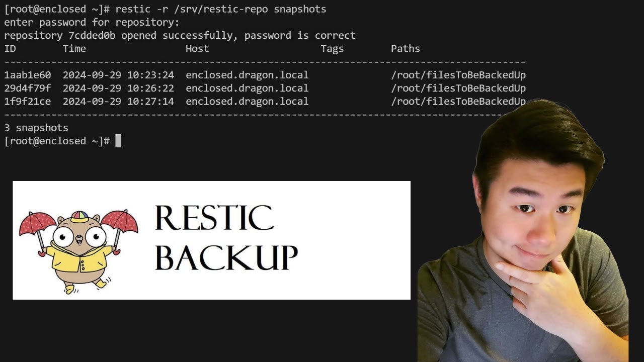 Homelab Series - Backing up files with Restic Backup
